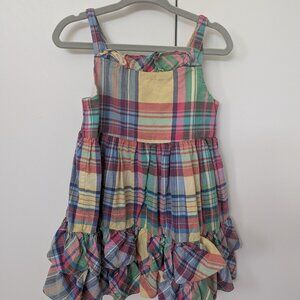 Ralph Lauren Plaid Ruffle Dress, Size 24 Months